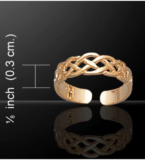 Celtic Knotwork Gold Vermeil Toe Ring