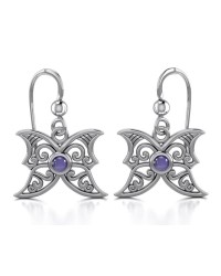Amethyst Blue Moon Silver Earrings