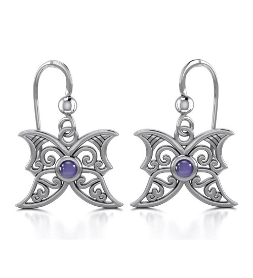 Amethyst Blue Moon Silver Earrings