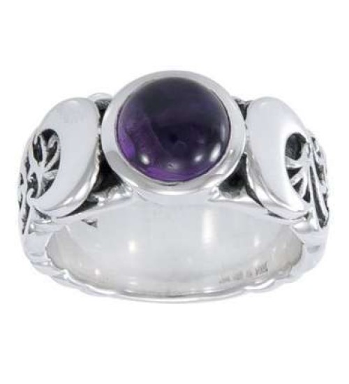 Triple Moon Gemstone Ring