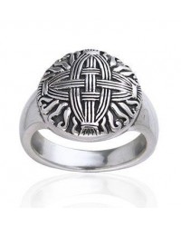 Celtic Cross of St Brigid Silver Ring