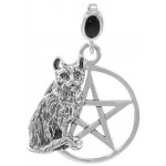 Cat Familiar Pentacle Laurie Cabot Pendant