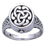 Celtic Knot Silver Poison Ring