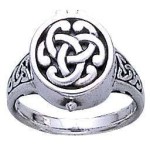 Celtic Knot Silver Poison Ring