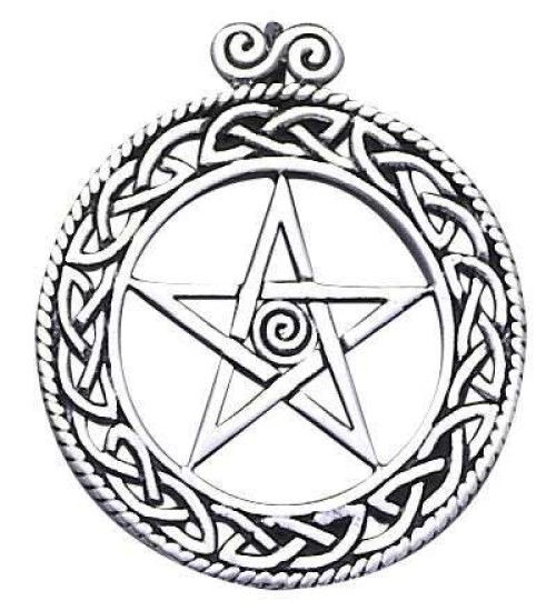 Openwork Pentacle Pendant in Sterling Silver