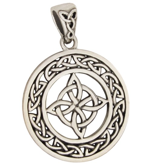 Celtic Quaternary Knot Sterling Silver Pendant