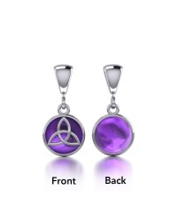 Celtic Triquetra Amethyst Flip Pendant