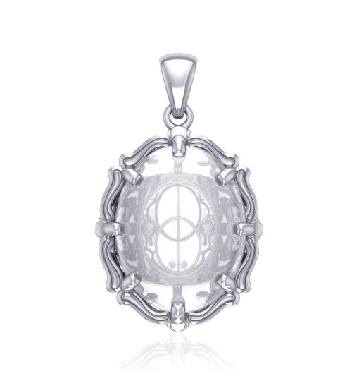 Chalice Well Natural Clear Quartz Pendant