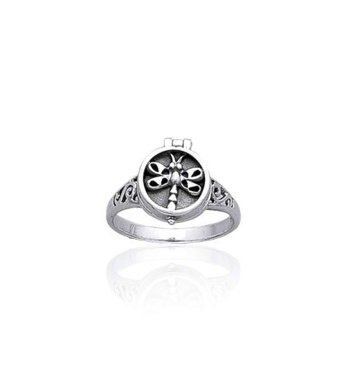 Dragonfly Poison Silver Ring