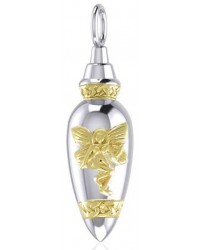 Fairy Silver and Gold Bottle Pendant