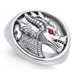 King Arthur Pendragon Seal Garnet Ring