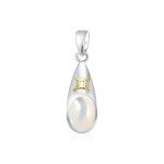 Gemini Zodiac Sign Pendant with Mother of Pearl