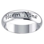 Harm None Wiccan Band Ring