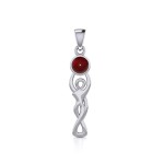 Moon Goddess Garnet Pendant