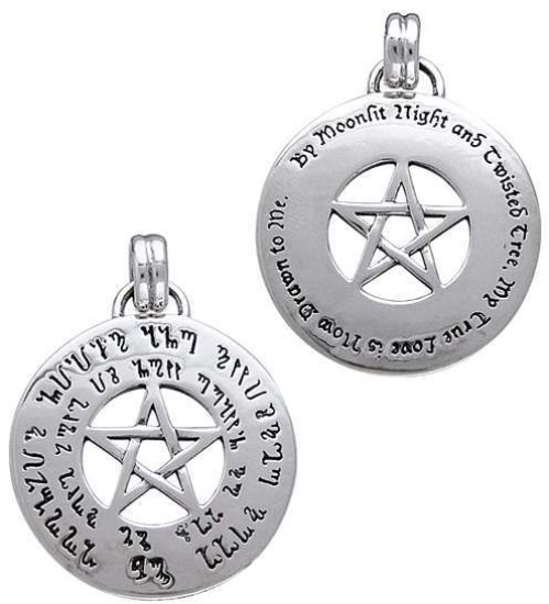 Love Pentacle Amulet in Sterling Silver