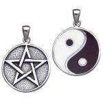 Reversible Pentacle and Yin Yang Pendant