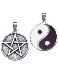 Reversible Pentacle and Yin Yang Pendant