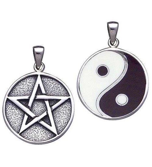 Reversible Pentacle and Yin Yang Pendant