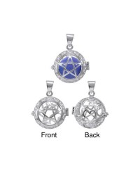 The Star Harmony Globe Pendant with Blue Bola Ball