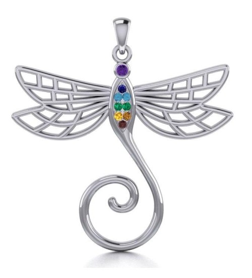 Dragonfly Charm Holder with Gemstones