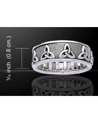 Triquetra Celtic Knot Sterling Silver Fidget Spinner Ring