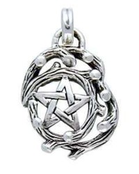 Tree Pentacle Pendant in Sterling Silver