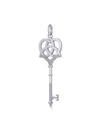 Trinity Heart Spiritual Enchantment Key Pendant