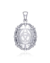 Triquetra Natural Clear Quartz Pendant