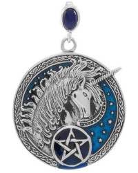 Celtic Unicorn Pentacle Pendant