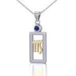 Virgo Pendant with Sapphire Jewelry Set