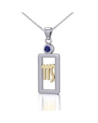 Virgo Pendant with Sapphire Jewelry Set