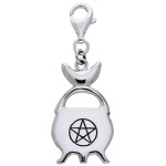 Witches Cauldron Sterling Silver Clip Charm