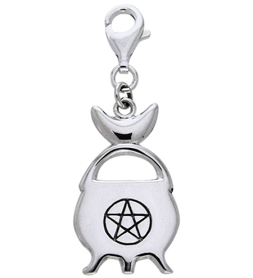 Witches Cauldron Sterling Silver Clip Charm