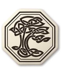 Sacred Tree of Life Porcelain Octagon Necklace