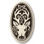 Stag - The Horned God Oval Porcelain Necklace