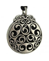 Triscele of Dana Spiral of Eternal Life Pewter Necklace