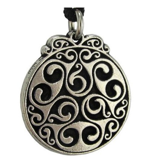 Triscele of Dana Spiral of Eternal Life Pewter Necklace