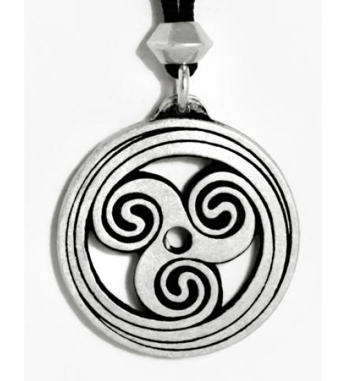 Celtic Spiral Pewter Necklace