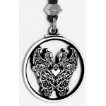 Double Phoenix Pewter Pendant