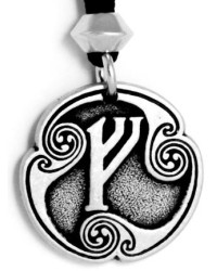 Fehu - Rune of Prosperity Pewter Talisman