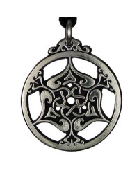 Heart Triskele Celtic Knot Pewter Necklace