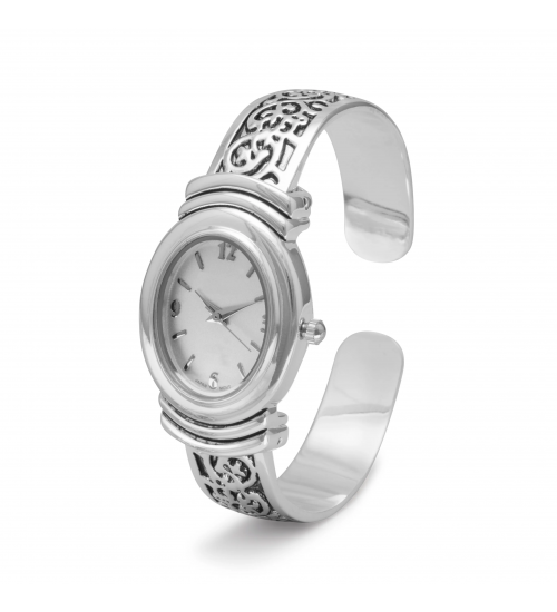 Scroll Design Cuff Wrist Watch