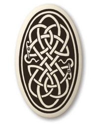 Celtic Serpent Oval Porcelain Necklace