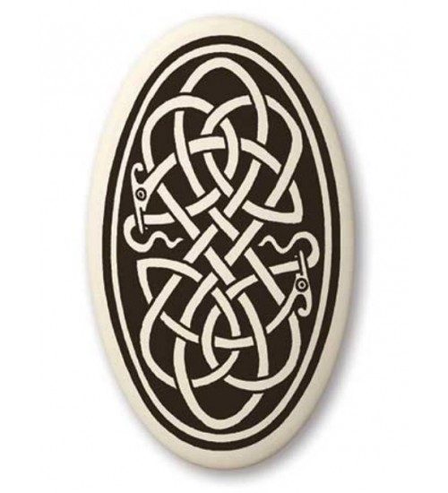 Celtic Serpent Oval Porcelain Necklace