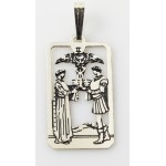 Two of Cups Small Tarot Pendant