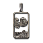 Ace of Pentacles Small Tarot Pendant