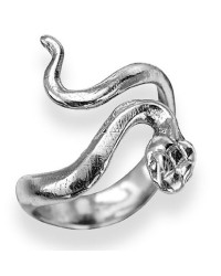 Adjustable Snake Ring in Sterling Silver