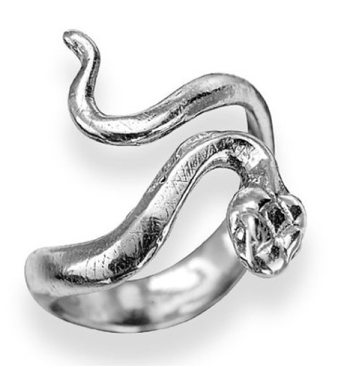 Adjustable Snake Ring in Sterling Silver