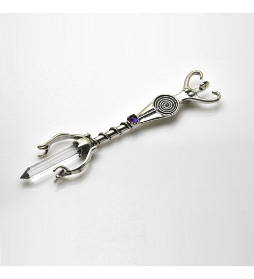 Earth Dreamer Goddess Wand Pendant with Gemstone