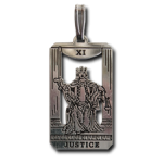 Justice Small Tarot Pendant